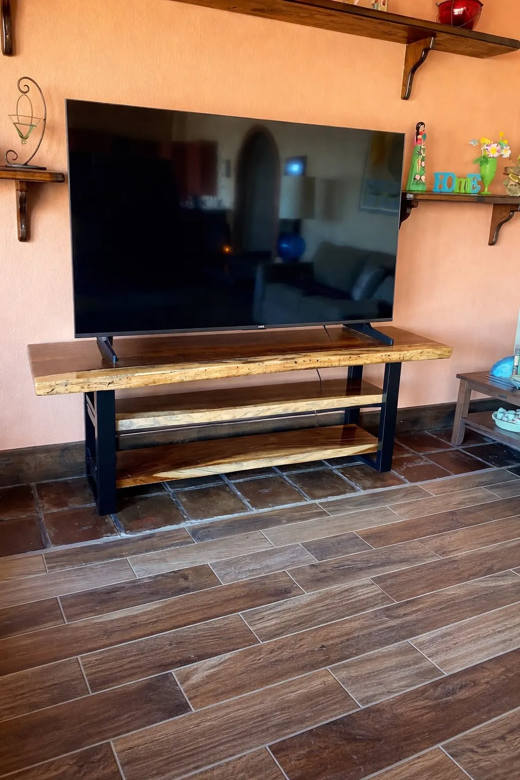 Live Edge Parota Media Console